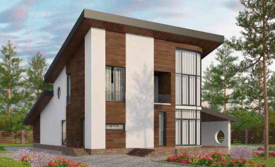 230-001-П Проект двухэтажного дома мансардный этаж, уютный дом из кирпича Саяногорск | Проекты домов от House Expert